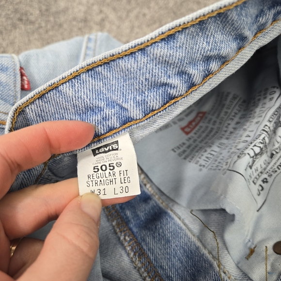 Vintage LEVIS 505 Light Blue Men's 31x30 Jeans. Flaws - Picture 16 of 16